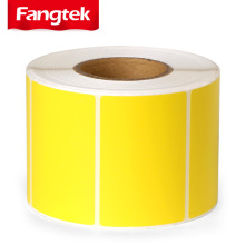 Yellow Color Self-Adhesive Label Blank Direct Thermal Barcode Labels Rolls Custom Size